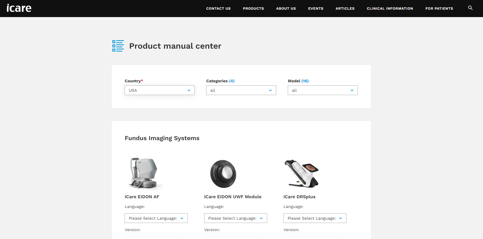 Icare manual downloader application